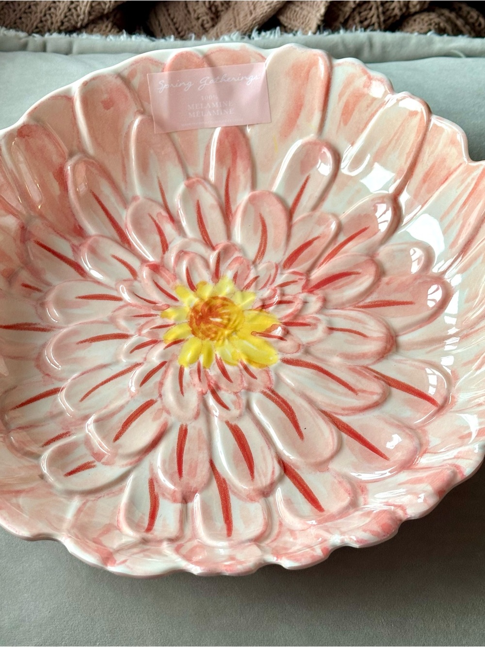 Spring Gatherings Melamine 12 Inch Flower Serving Bowl New